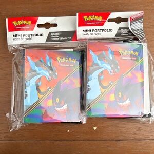Pokemon 2 Mini portfolio & 2 Phantasmal Flames Booster Pack